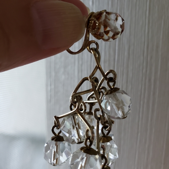 Unique vintage chandelier earrings non pierced - Picture 5 of 5